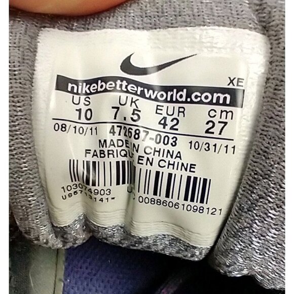 Nike Trail Ridge 2 Womens 10 Gray Purple Hiking Outdoor Active 472687-003 - Picture 7 of 14